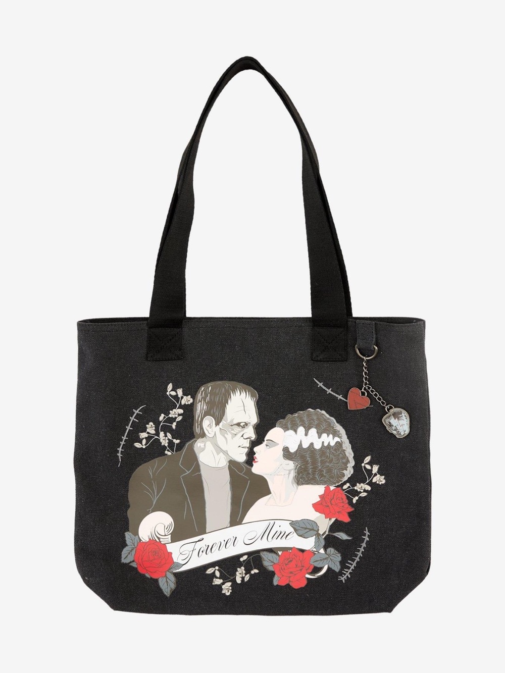 Universal monsters Frankenstein & bride tote bag